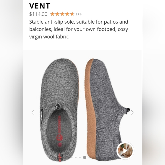 Giesswein Shoes - Giesswein Vent Virgin Wool Slippers in Gray Size 38 US 7 Womens MSRP $114 EUC